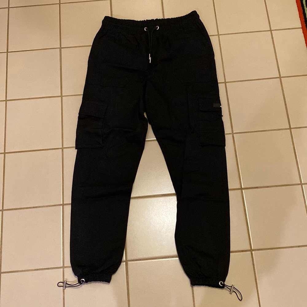 Black Cargo Joggers Men’s L